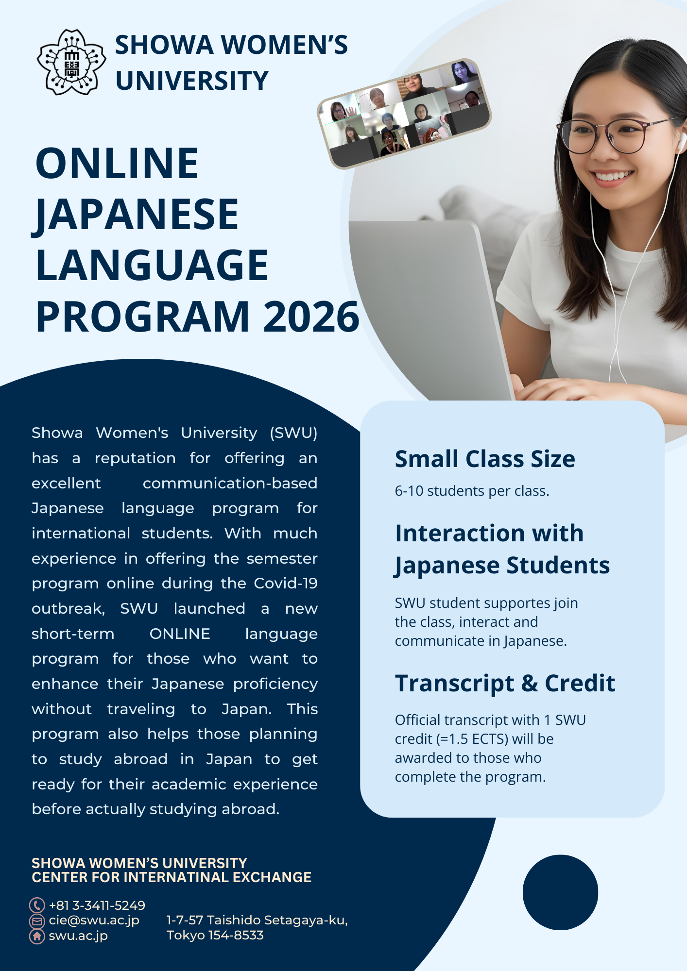 Online Japanese Language Program 2026 Flyer