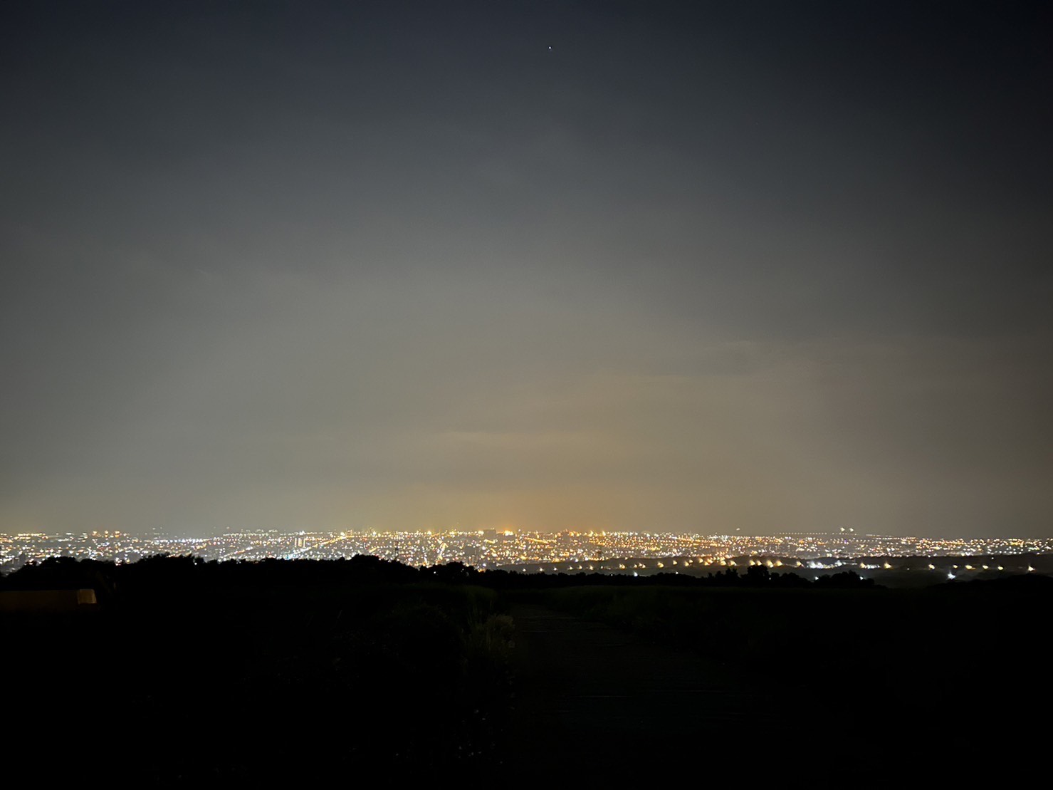 2.現地での様子（台中市内の夜景）