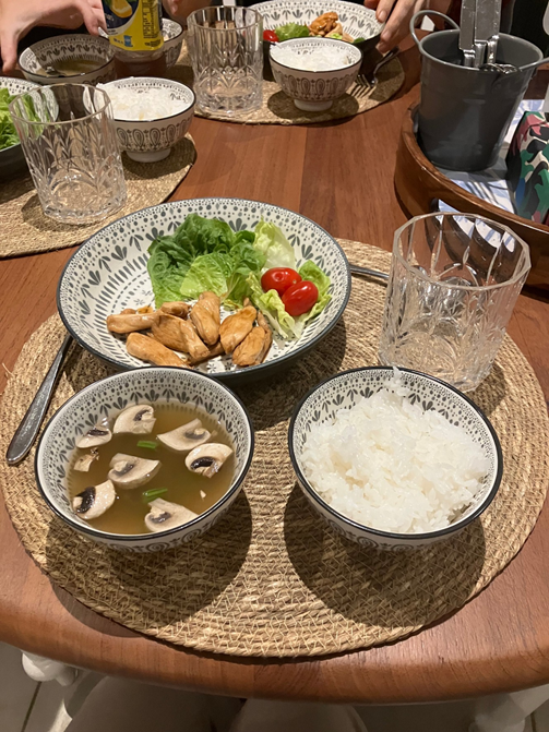 ホストファミリーへ作った日本食