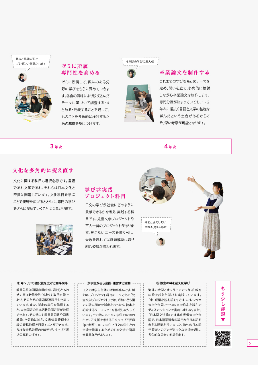 昭和女子大学日文パンフレット２０２２（５頁）